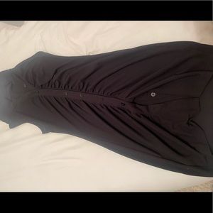 Black ruffled tank dress